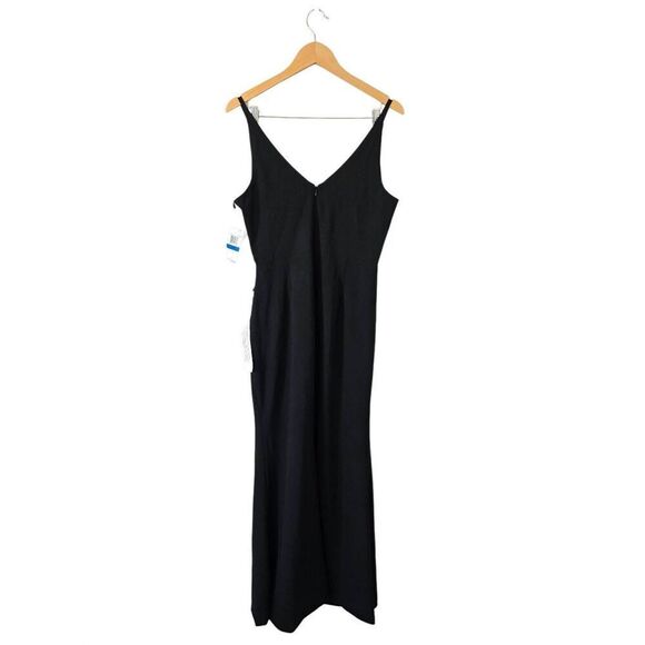 Dress the Population Jordan Gown Ruched Side Slit Black Size XL NWT - Picture 7 of 11